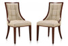 Ensemble 2 chaises de salle à manger Fifth Avenue de Manhattan Comfort en similicuir - crème et noyer
