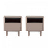Table de nuit moderne Ella 20\" en moka (1 tiroir) - Lot de 2