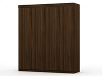 Armoire contemporaine moderne Mulberry 2 pieces en brun chataigne