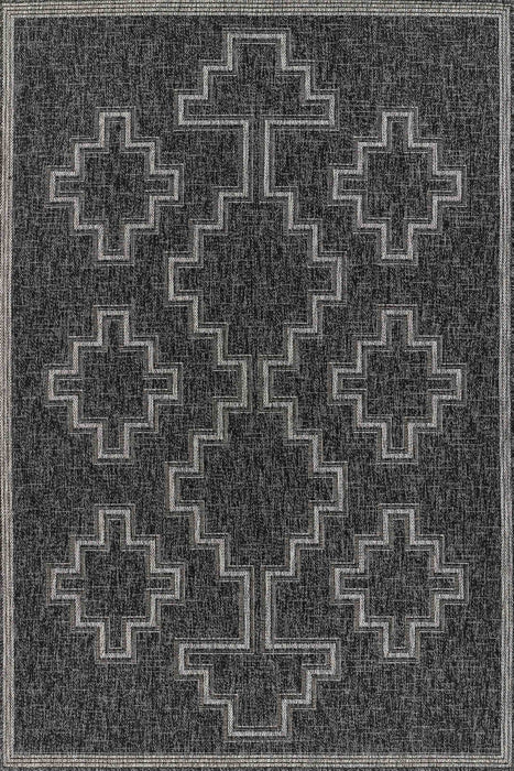 Tapis Transitionnel Esina 5'3\" x 7'0\" en Noir