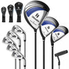 Costway 9 Pcs Hommes Complete Golf Club Set A Droite Avec 460cc Alliage Driver Fers Navy