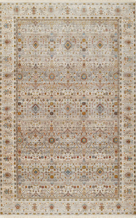 Tapis Traditionnel Zaina 5'0\" x 7'9\" en Gris