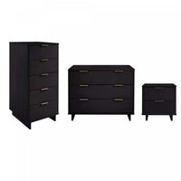 Ensemble de commode moderne Granville 3 pieces en noir
