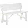 Banc De Jardin En Bois Outsunny Pour L'exterieur, Blanc