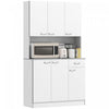 HOMCOM Buffet moderne avec huche armoire de cuisine placard de rangement