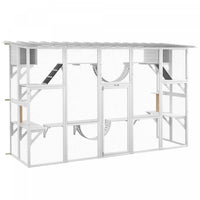 Pawhut Catio Maison D'exterieur Pour Chat Avec Toit De Protection Contre Les Intemperies Pour Plusie
