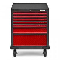 Armoire à outils modulaire de série Premier à 7 tiroirs de Gladiator - bande de roulement rouge