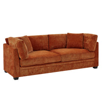 Flare Canape Moderne 83.5 po a Accoudoirs Evases et Coussin Haute Densite, Caramel