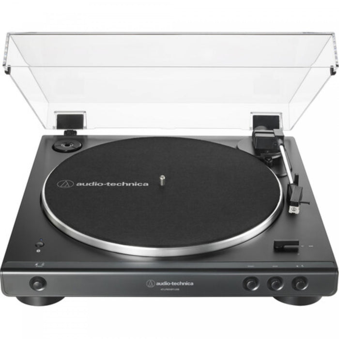 Tourne-disque entièrement automatique à entraînement par courroie Audio-Technica AT-LP60XBT-USB avec Bluetooth, USB, 2 vitesses et son haute-fidélité