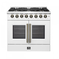  Cuisiniere a double combustible Galiano de 36 po, blanche, 5.36 pi³ - FFSGS6356-36WHT