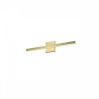 Lumière de coiffeuse Arandel de Dainolite en acrylique givré qui diffuse la lumière, avec fini laiton vieilli et ampoule à DEL de 18 W