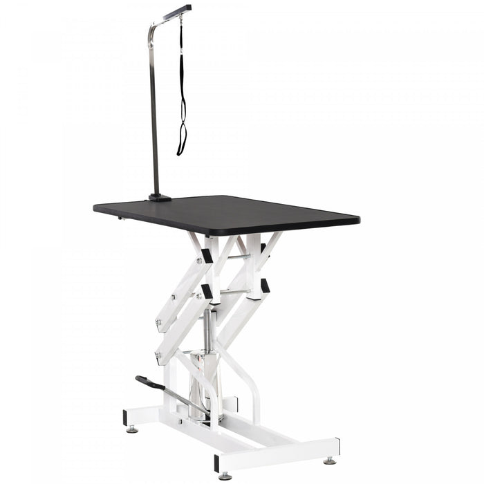 Pawhut Z-lift Professionnel Deluxe Table De Toilettage Hydraulique Pour Chien Avec Bras Coulant