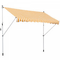 Store Banne Manuel Retractable 3l X 1,5l M Inclinaison Et Hauteur Reglable Installation Rapide Metal