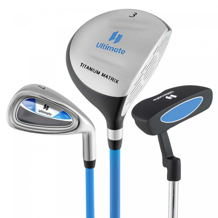 Ultimate Junior Golf Club Set Pour Enfants Comprend 165cc #3 Fairway Wood Et #7 Iron Blue