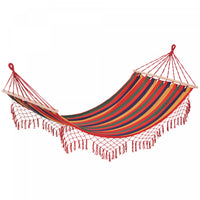 Hamac De Voyage Respirant Portable Toile De Hamac Dim. 2l X 1l M Coton Polyester Multicolore