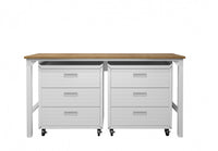  Ensemble de garage moderne Fortress 3 pieces en blanc