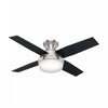 Ventilateur de plafond Dempsey à profil bas avec luminaire - Gris