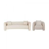Ensemble de canape 2 pieces Sylvia Modern Glam en Poussiere d’Or