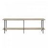 Console contemporaine moderne Celine 180 cm en gris rustique (2 etageres)