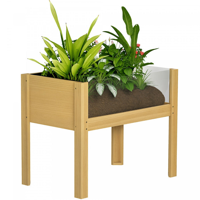 Outsunny Jardiniere surelevee d'exterieur en bois, 29,5\" x 18,1\" x 23,8\"