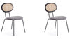 Ensemble 2 chaises de salle à manger Jardin de Manhattan Comfort - noir et gris