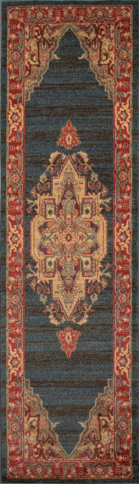 Tapis Traditionnel Lux 2'3\" x 7'6\" en Bleu