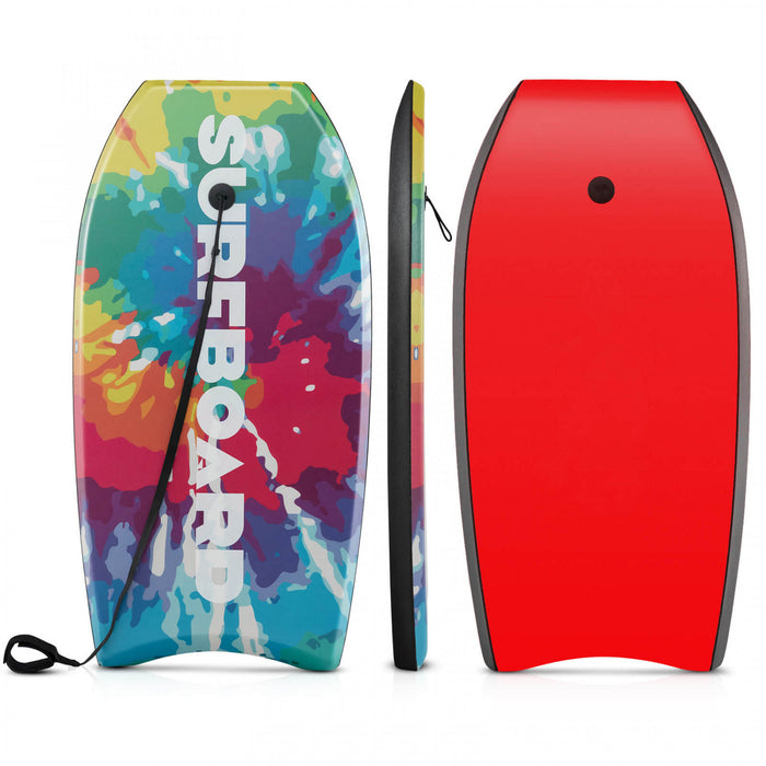 Costway 41\" Body Board Leger Avec Eps Core Xpe Deck Hdpe Fond Croissant Tail Colore