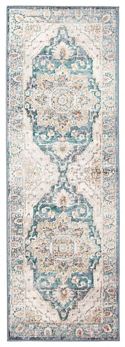 Carpette Legacy bleu sarcelle - 2 pi 8 po x 8 pi 2 po