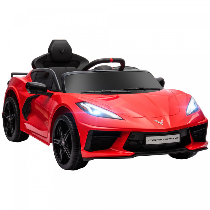 Qaba Voiture Electrique Pour Enfants, Voiture Pour Enfants Alimentee Par Batterie 12 V Avec Telecommande, Systeme De Suspension, Musique, Klaxon, Phare, Demarrage Lent, 3 A 6 Ans, Rouge