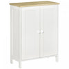 HOMCOM Armoire de rangement avec 2 portes, 2 etageres reglables pour salon