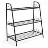 Support De Fleurs A 3 Couches En Metal, Etagere De Plantes Avec Accoudoirs Pratiques Et Trous Rectangulaires, Pour Fleurs Et Legumes, Echelle A Fleurs Multifonctionnel Pour Balcon