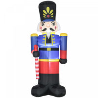 Homcom Soldat Gonflable De Noel Rouge Bleu