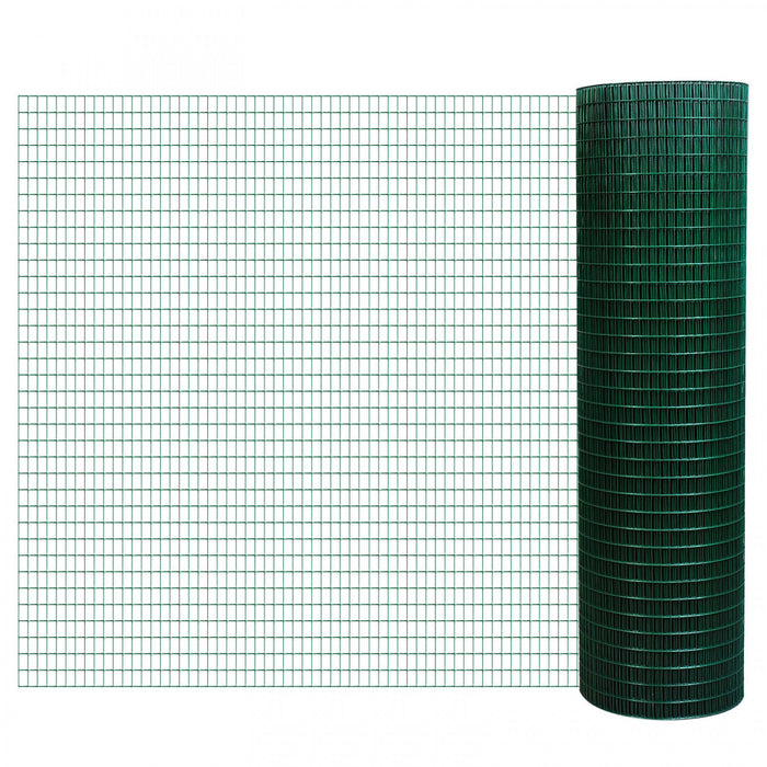 Pawhut Rouleau De Filet De Cloture En Treillis Metallique De 98' L X 35,5\" H, 1/2 X 1 Pouce Pour Voliere, Poulailler, Clapier A Lapin, Protection Des Animaux Et Du Jardin