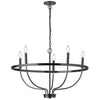 Lustre Cesar de Dainolite avec fini noir mat et 5 ampoules
