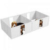 Pawhut Boite De Mise Bas Pour Chiens Et Chiots, Enclos De Mise Bas Pour Chien, Interieur Avec Portes Amovibles A Hauteur Reglable, Pour Chiens De Petite Taille, 77\" X 38\" X 19\"