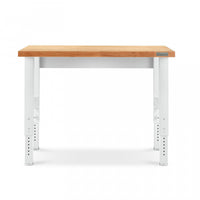 Établi de 4 pi à hauteur réglable en bois franc de Gladiator - blanc martelé