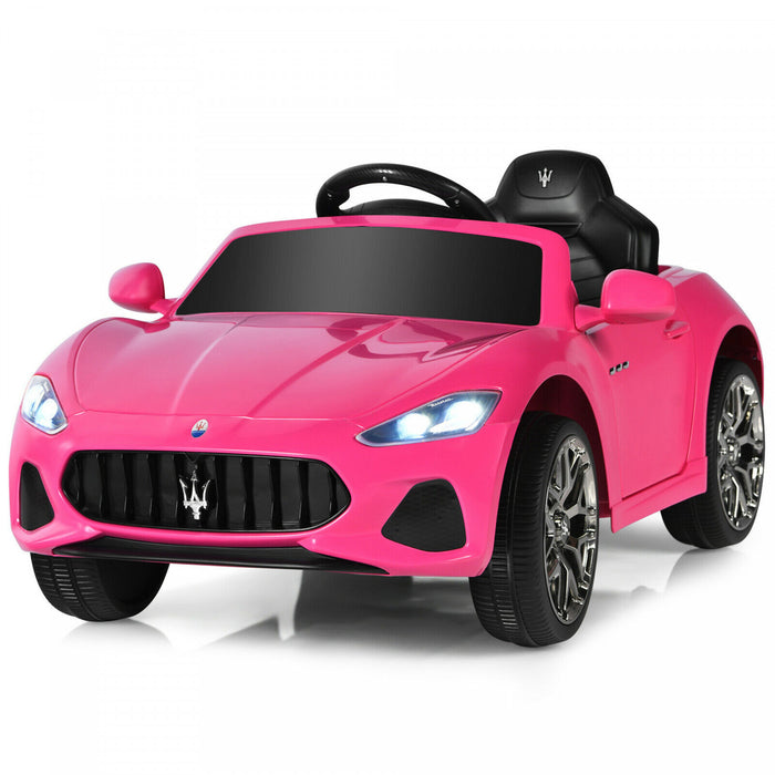 12v Enfants Rouler Sur La Voiture Maserati Grancabrio Sous Licence W / Telecommande & Lumieres Rose