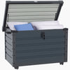 Outsunny Coffre de Jardin, Bac de Rangement avec Serrure, Gris