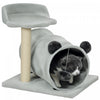 Arbre A Chat Pawhut De 47 Cm, Petite Tour A Chat Avec Tunnel, Griffoir, Lit Moelleux, Balle Suspendue, Centre D'activites Compact Pour Chatons, Gris