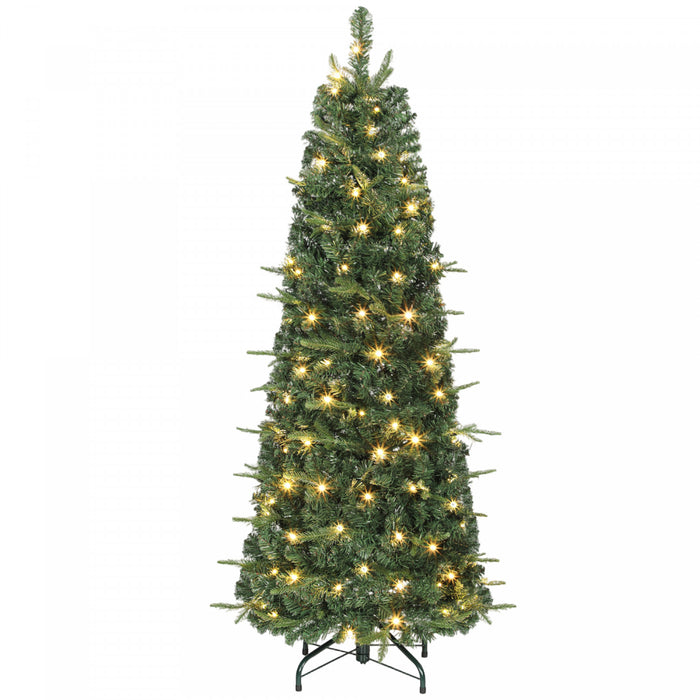 HOMCOM Sapin de Noel Pop Up Pre-illumine de 152 cm, Sapin de Noel Artificiel Pliable, Vert