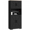 HOMCOM Armoire de rangement pour garde-manger de cuisine, noir