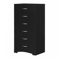  Step One Commode 6 Tiroirs - Noir Solide