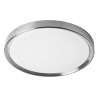 Plafonnier affleuré Frida de Dainolite avec fini chromé satiné et ampoule de 30 W