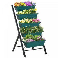 Outsunny Jardiniere Verticale Sureleve A 5 Niveaux Bac A Plantes Avec Trous De Drainage Pour Patio B