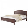 Lit plateforme Benson en bois massif format Queen avec tete de lit elegante, brun