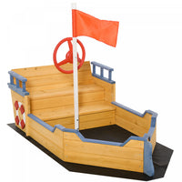 Bac A Sable En Bois Pour Enfants Bateau Pirate Enfants Jardin Exterieur Station De Jeu Avec Banquett