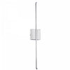 Applique murale verticale Array de Dainolite en acrylique blanc qui diffuse la lumière, avec fini chromé poli et ampoule à DEL de 19 W