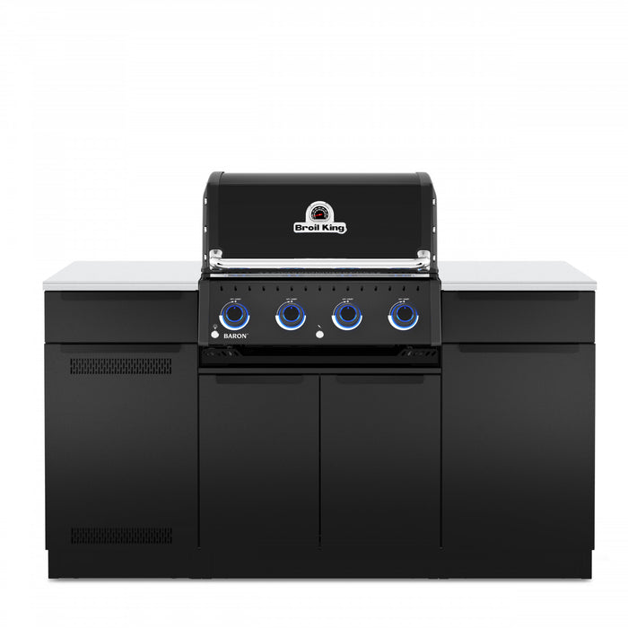 Broil King Baron 420i Shadow 4-bruleurs 40 000 BTU Barbecue a gaz naturel encastre - 875817