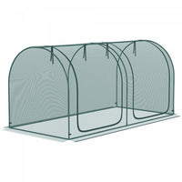 Outsunny Cage De Culture 8 X 3 Pi Avec Deux Portes Zippees, Vert Fonce