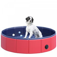 Pawhut Pliant Pvc Piscine De Bain Pour Chien Piscine Portable Pour Animaux De Compagnie Pour Enfants